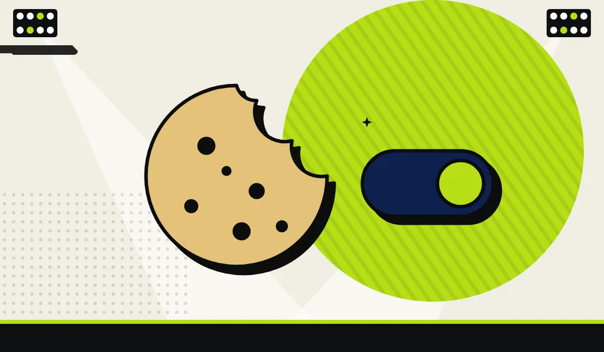 Ilustración de una galleta y un interruptor